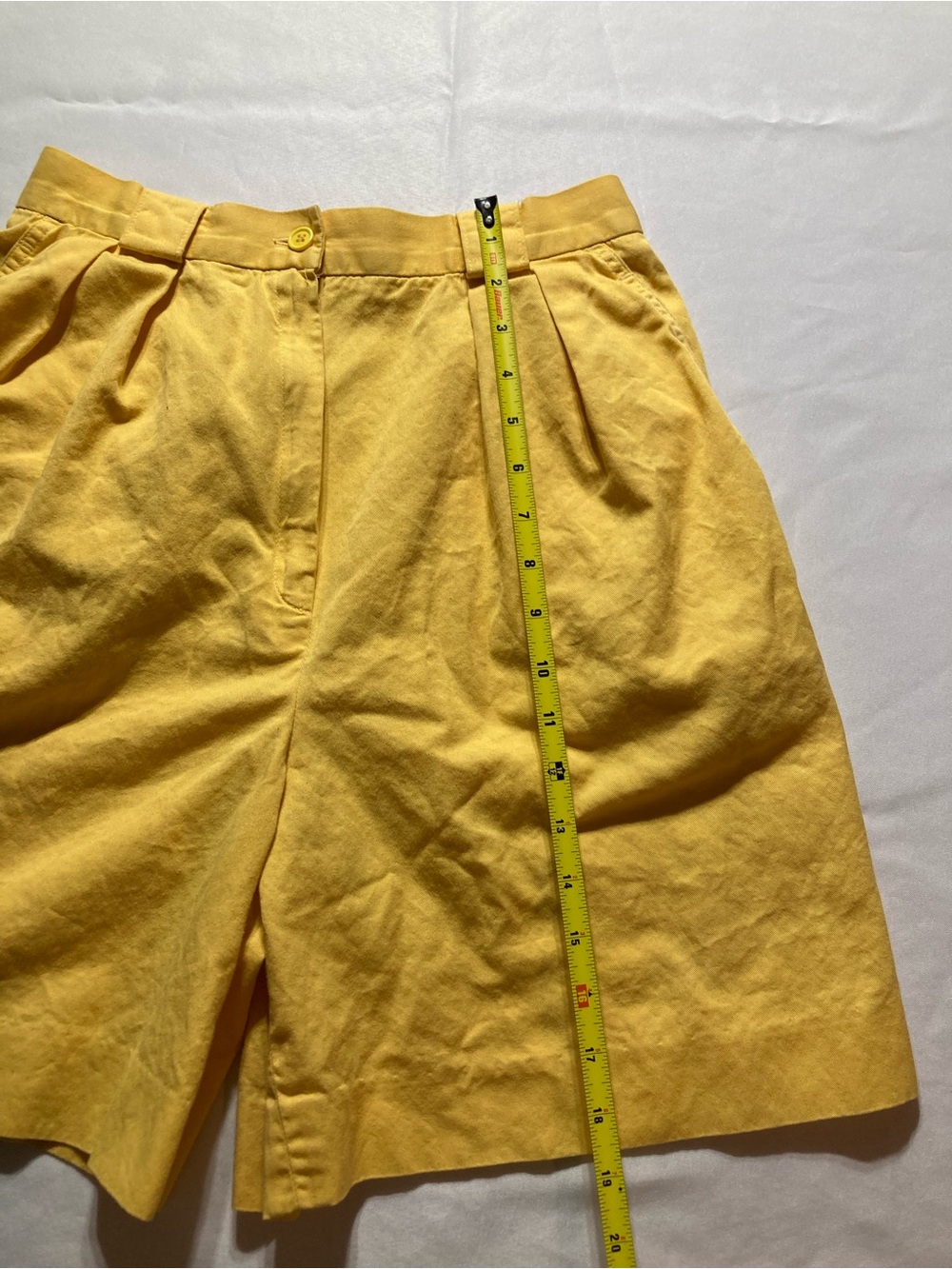 JH Collectibles Bright Yellow Pleated High-Rise Shorts - Picture 9 of 11